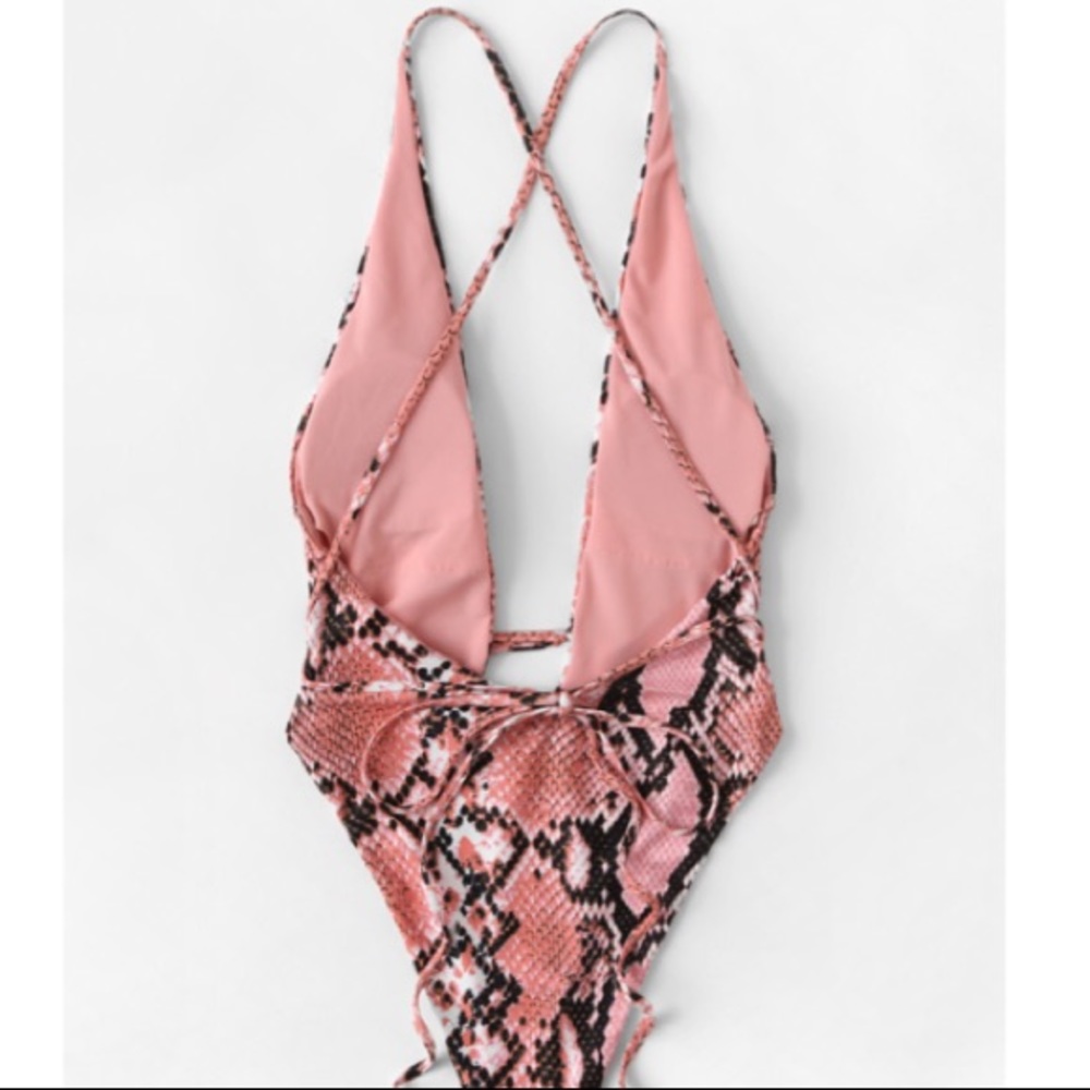 Snakeskin One Piece Swimsuit - Picture 3 of 4
